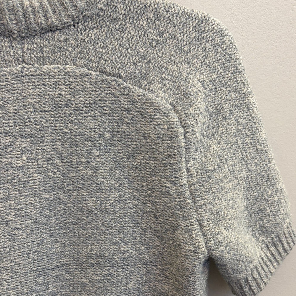 Abercrombie & Fitch Gray & White Cotton Blend Sweater Small Normcore Cottagecore - Picture 12 of 13
